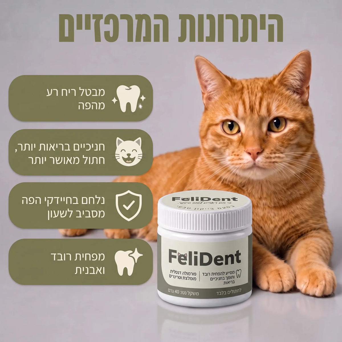 היתרונות המרכזיים של FeliDent